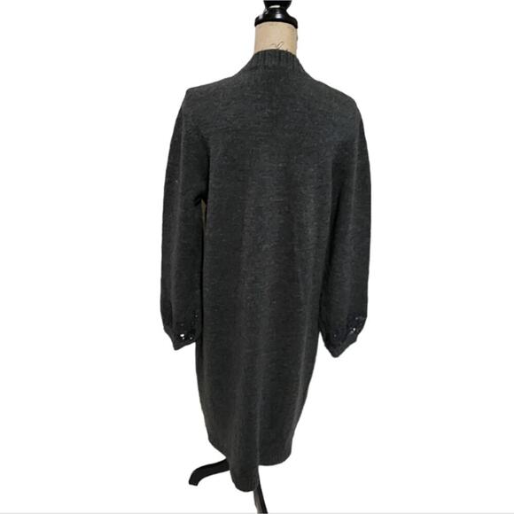 Torrid Long Sleeve Drop Shoulder Sequin Cardigan Sweater Duster Gray size 0 2X - Picture 7 of 10